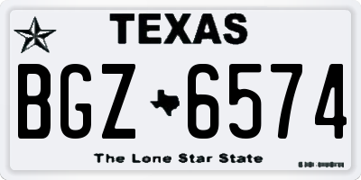 TX license plate BGZ6574