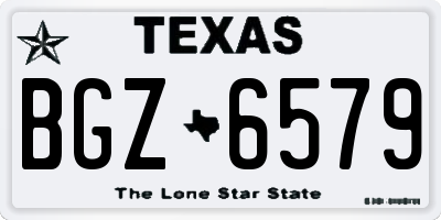 TX license plate BGZ6579