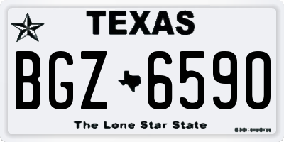 TX license plate BGZ6590