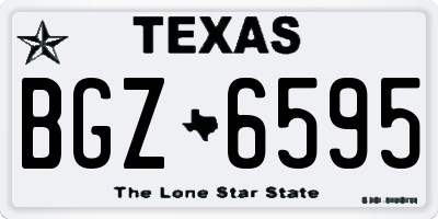 TX license plate BGZ6595