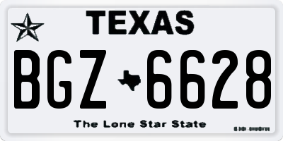 TX license plate BGZ6628