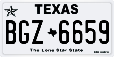 TX license plate BGZ6659