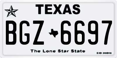 TX license plate BGZ6697