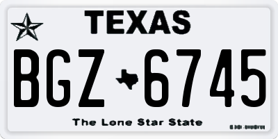 TX license plate BGZ6745