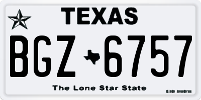 TX license plate BGZ6757