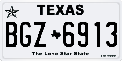 TX license plate BGZ6913
