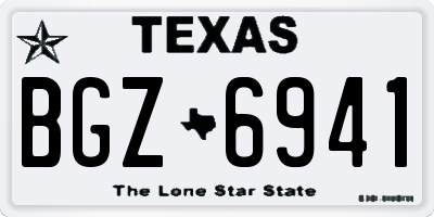 TX license plate BGZ6941