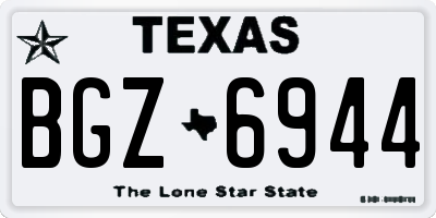 TX license plate BGZ6944