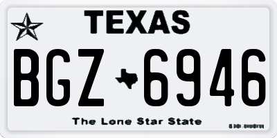 TX license plate BGZ6946