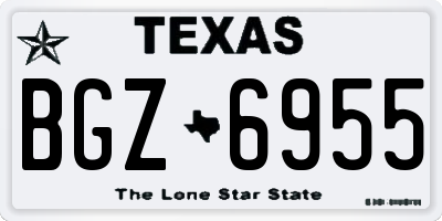 TX license plate BGZ6955