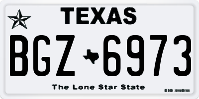 TX license plate BGZ6973
