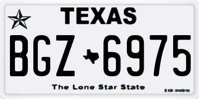 TX license plate BGZ6975