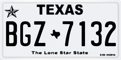 TX license plate BGZ7132