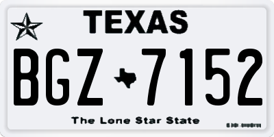 TX license plate BGZ7152
