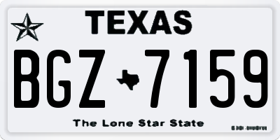 TX license plate BGZ7159