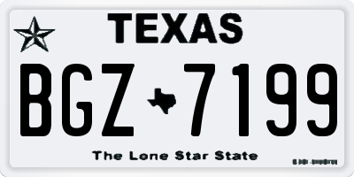 TX license plate BGZ7199