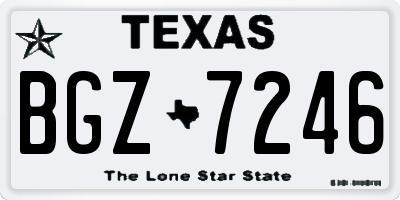 TX license plate BGZ7246