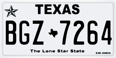 TX license plate BGZ7264