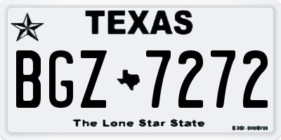 TX license plate BGZ7272