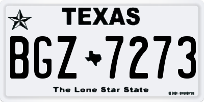 TX license plate BGZ7273