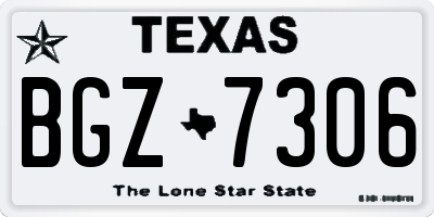 TX license plate BGZ7306