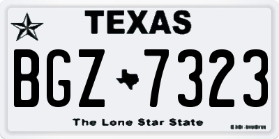 TX license plate BGZ7323