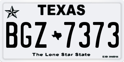 TX license plate BGZ7373