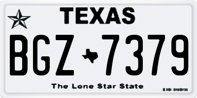 TX license plate BGZ7379
