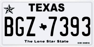 TX license plate BGZ7393