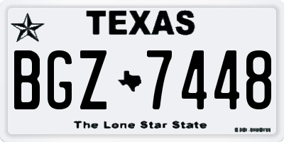 TX license plate BGZ7448