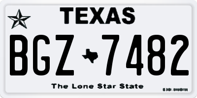 TX license plate BGZ7482