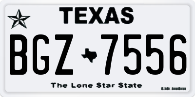 TX license plate BGZ7556