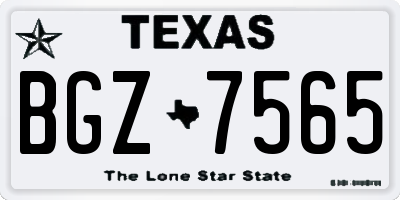 TX license plate BGZ7565