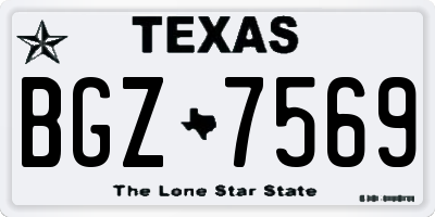 TX license plate BGZ7569