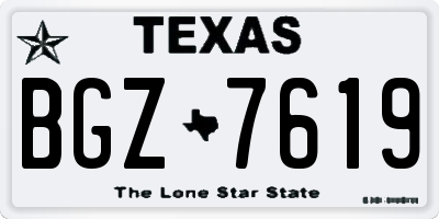 TX license plate BGZ7619