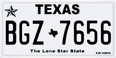 TX license plate BGZ7656