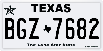 TX license plate BGZ7682