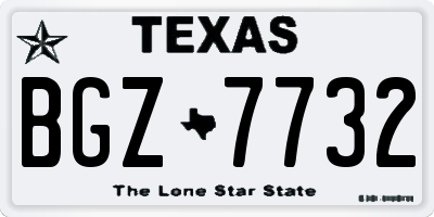 TX license plate BGZ7732