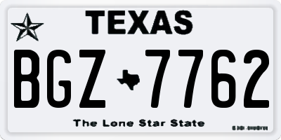 TX license plate BGZ7762