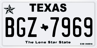 TX license plate BGZ7969