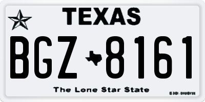 TX license plate BGZ8161
