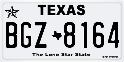 TX license plate BGZ8164