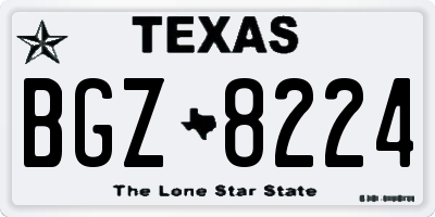 TX license plate BGZ8224