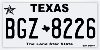 TX license plate BGZ8226