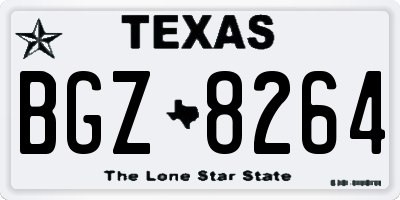 TX license plate BGZ8264