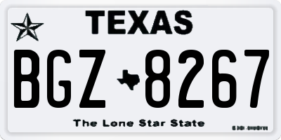 TX license plate BGZ8267