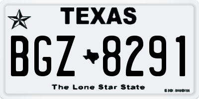 TX license plate BGZ8291