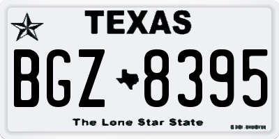 TX license plate BGZ8395
