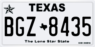 TX license plate BGZ8435