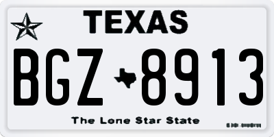 TX license plate BGZ8913